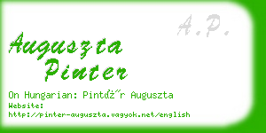 auguszta pinter business card